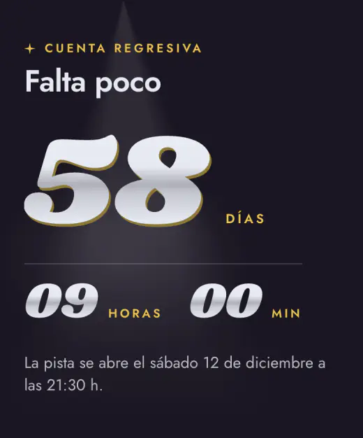 Cuenta regresiva con números cromados