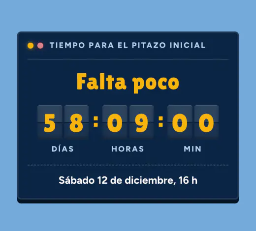 Cuenta regresiva en un tablero de estadio