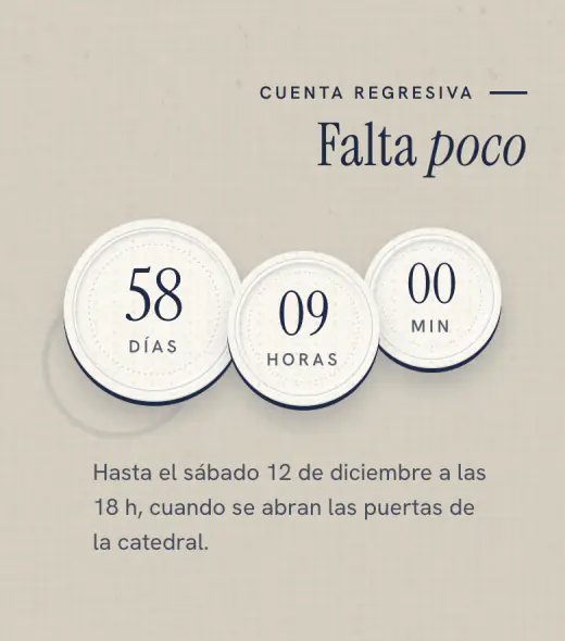 Cuenta regresiva en posavasos