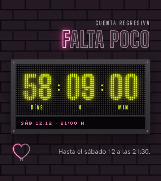 Cuenta regresiva en un tablero LED
