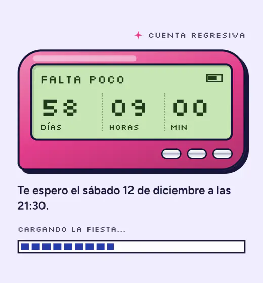 Cuenta regresiva en la pantalla de un pager
